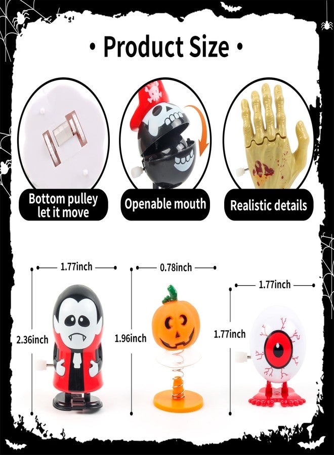 xFFFun Halloween Party Favors for Kids, 24PCS Halloween Wind Up Jumping Toys Bulk for Goodie Bags Stuffers, Non Candy Trick or Treat Toy, Classroom Prize Treat Bag Fillers for School Giveaways Gifts - Image 5